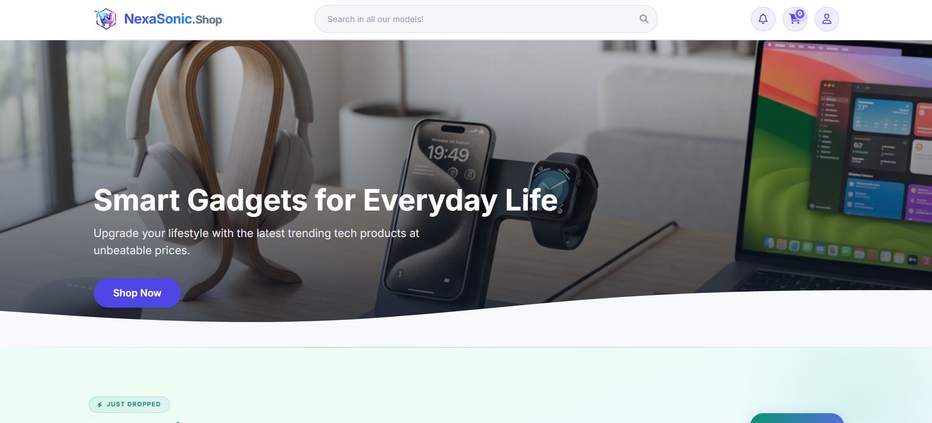 E-Commerce Shopping Website full width image